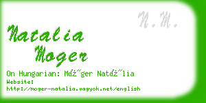 natalia moger business card